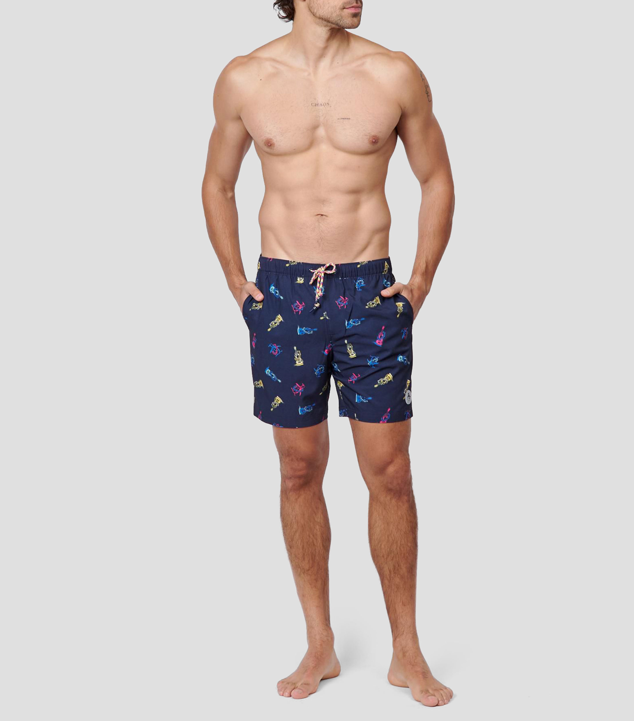 Traje de baño largo estampado Hombre